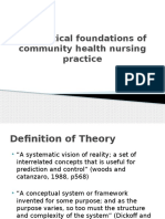 Theoretical Foundations of Community Health Nursing Practice