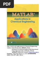 201405 MATLAB Applications in Chemical Engineering - A new book of Prof. Chyi-Tsong Chen (陳奇中) PDF