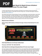 Pengiriman Jam Digital Masjid Ke Masjid Al-Imam Al-Bukhori Kartasura Kab.sukoharjo Prov.jawa Tengah