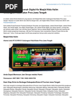 Pengiriman Jam Iqomah Digital Ke Masjid Nida Halim Godangsari Kab.klaten Prov.jawa Tengah