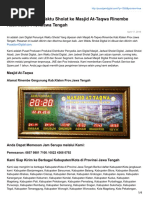 Pengiriman Jam Waktu Sholat Ke Masjid at-Taqwa Rinembe Kab.klaten Prov.jawa Tengah