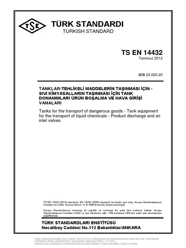 TS en 14432 | PDF