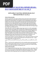 Download Kewajiban Manusia Memelihara Dan Memakmurkan Alam Syarhil by Handrew Kharisma SN307513346 doc pdf