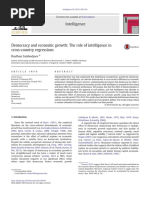 Download Democracy and Economic Growth the Role of Intelligence Salahodjaev 2015 by Bekhzod Omanbayev SN307520429 doc pdf