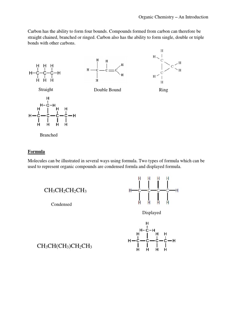 Organic Chemistry Basics Guide | PDF | Alkane | Isomer