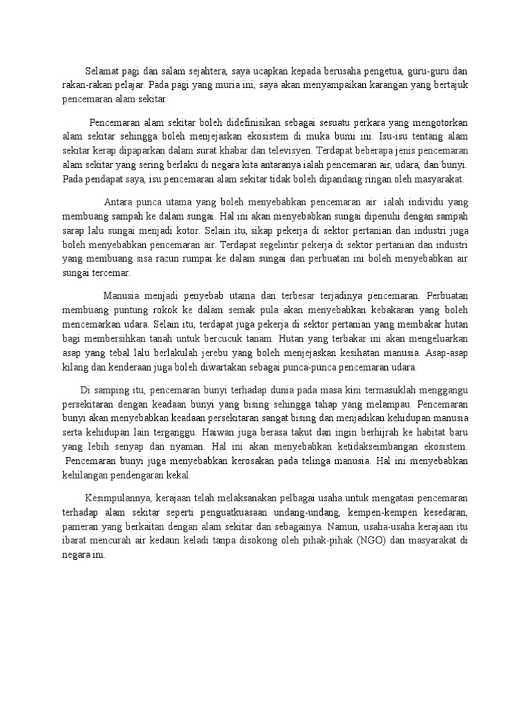 Pencemaran Alam Sekitar  PDF