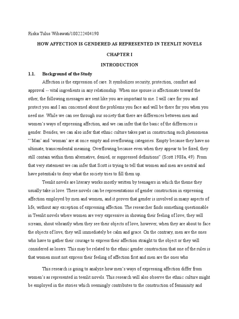 Contoh Proposal Skripsi Sastra PDF Masculinity