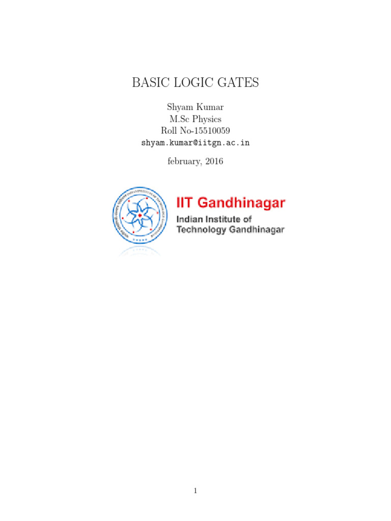 Lab Report On Basics Logic Gate Logic Gate Digital Electronics
