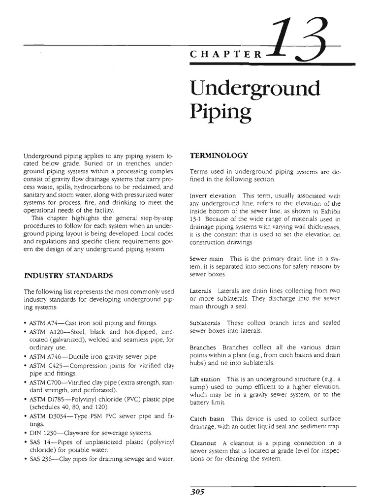 Underground Piping System Design Guide | PDF | Sanitary Sewer | Storm Drain