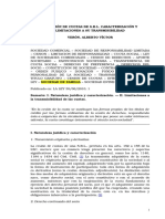 VERON, Alberto v. - La Cesi N de Cuotas de S.R.L. Caracterizaci N y Limitaciones A Su Transmisibilidad