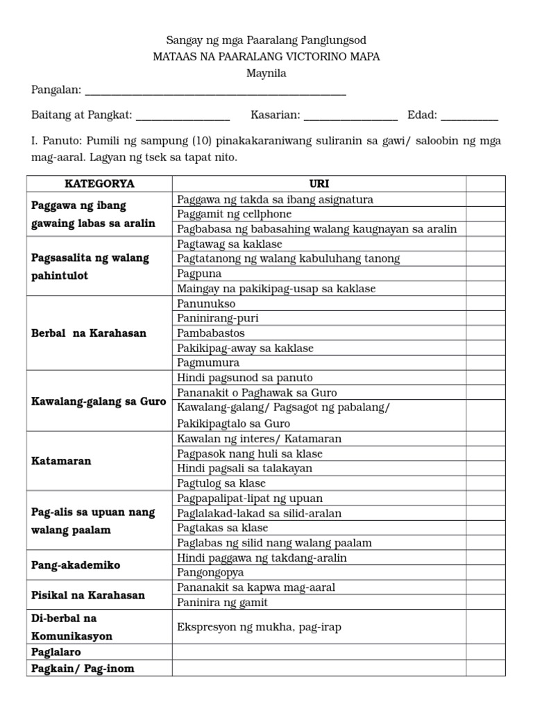 Questionnaire
