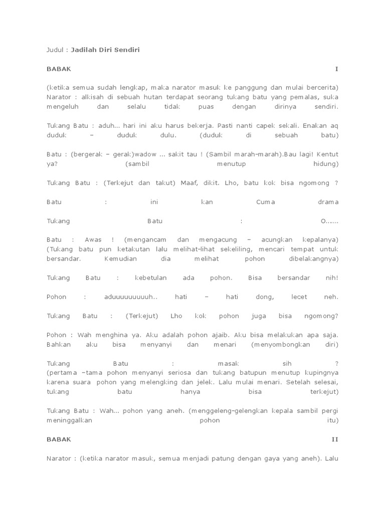 Naskah Drama Komedi Pendek Yang Sangat Lucu Sekali