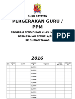 Buku Catatan Pergerakan Guru PPM