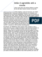 Líder Cristão é Agredido Até a Morte