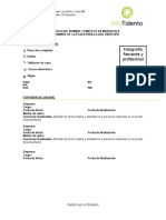 Formato de CV RRHH - Infotalento