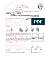 Prueba de Oro 6° geometria