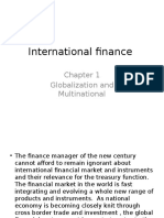 International finance: Globalization and the evolving finance manager role