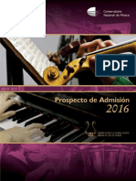 PROSPECTO 2016 conservatorio nacional de musica peru