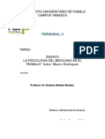 ENSAYO Psicologia Del Mexicano en El Trabajo.