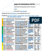 Reading Languages Arts Interdisciplinary Unit Plan