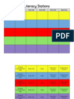 literacy stations chart