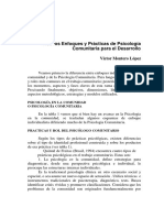 Nuevos Enfoques y Prácticas de Psicología Comunitaria Para El Desarrollo