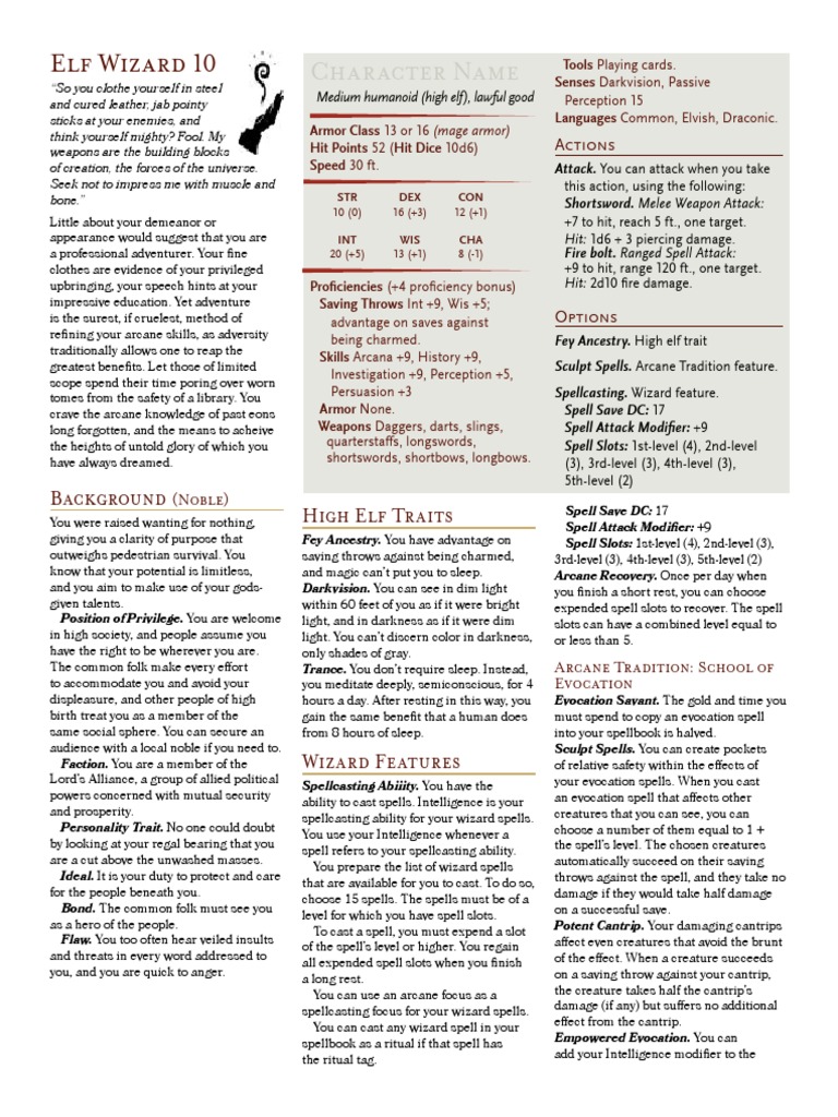 Dungeons And Dragons 5th Edition Warlock Spell Slots