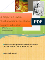 A Project On Swami Vivekananda's Contribution Towards Education