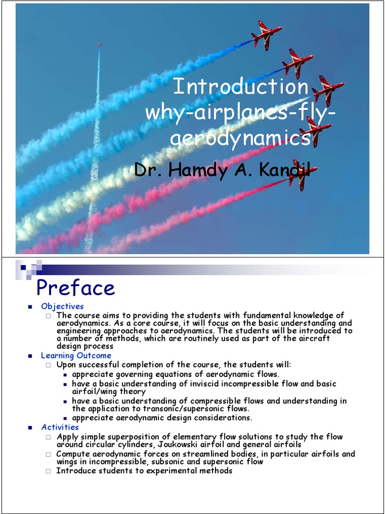 Lecture Aerodynamics Aerodynamics Lift (Force) Aerodynamics