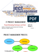IT Project Management - Chapter 3 Project Estimating Techniques and Tools