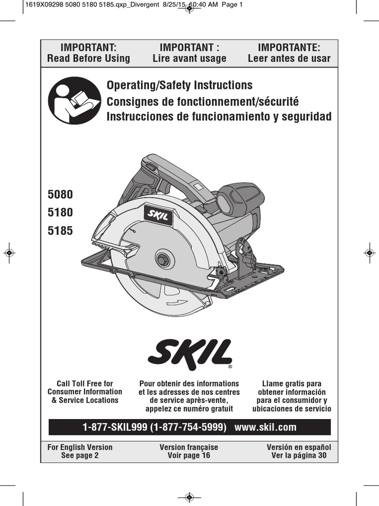 Manual Circular Skilsaw | PDF | Switch | Manufactured Goods