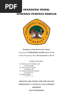 Dekadensi Moral Generasi Penerus Bangsa