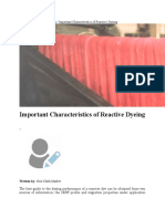 Important Characteristics of Reactive Dyeing