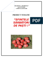 Proiect Tematic Sfintele Sarbatori de Pasti