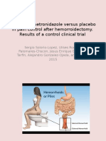 Efficacy of Metronidazole Versus Placebo in Pain Control