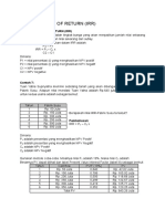 Internal Rate of Return