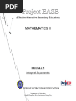 Module 1 Integral Exponents