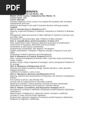 Business Statistics Regression Analysis Linear Regression