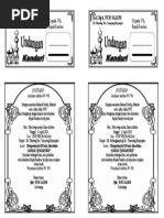 Undangan Tahlil ( 1 lembar isi 2 )