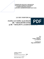 Analiza Serviciilor Și Produselor Bancare A BC "MOLDINDCONBANK" Și BC "MOLDOVA AGROINDBANK"