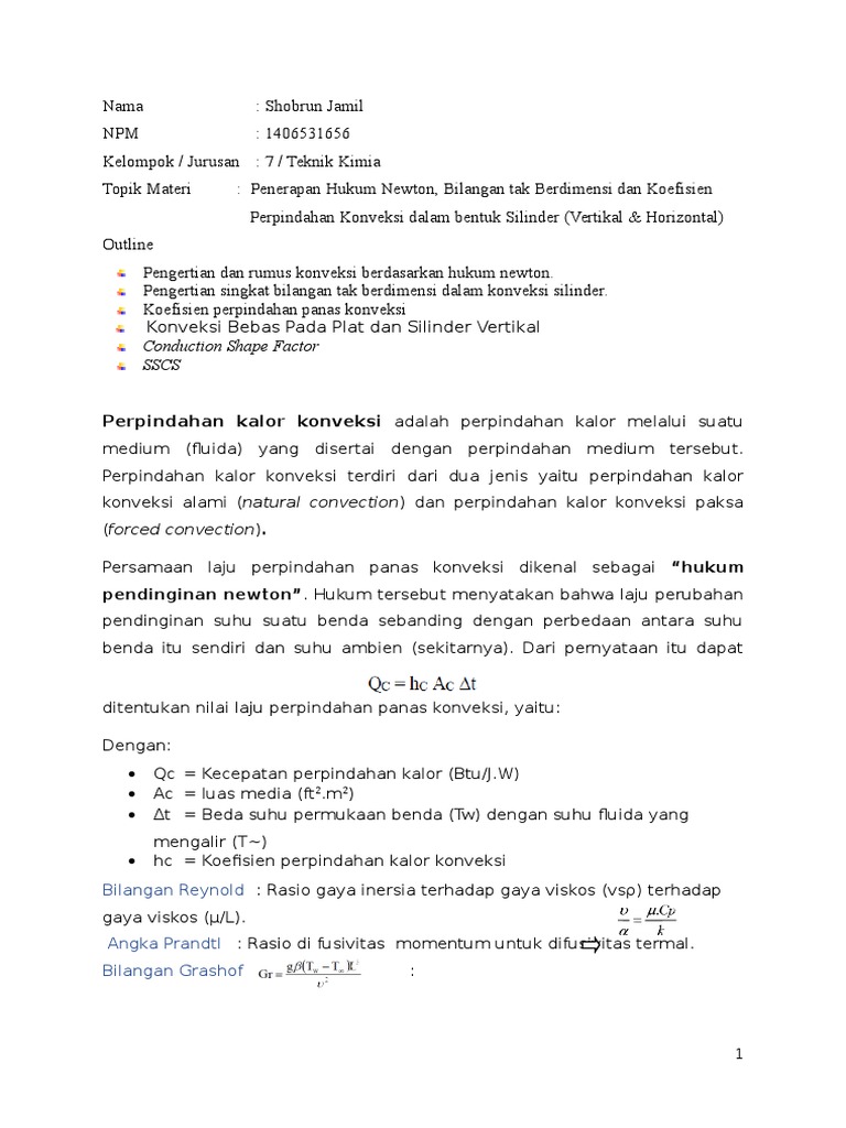 Contoh Soal Perpindahan Panas Konveksi Pada Silinder - Contoh Soal Terbaru