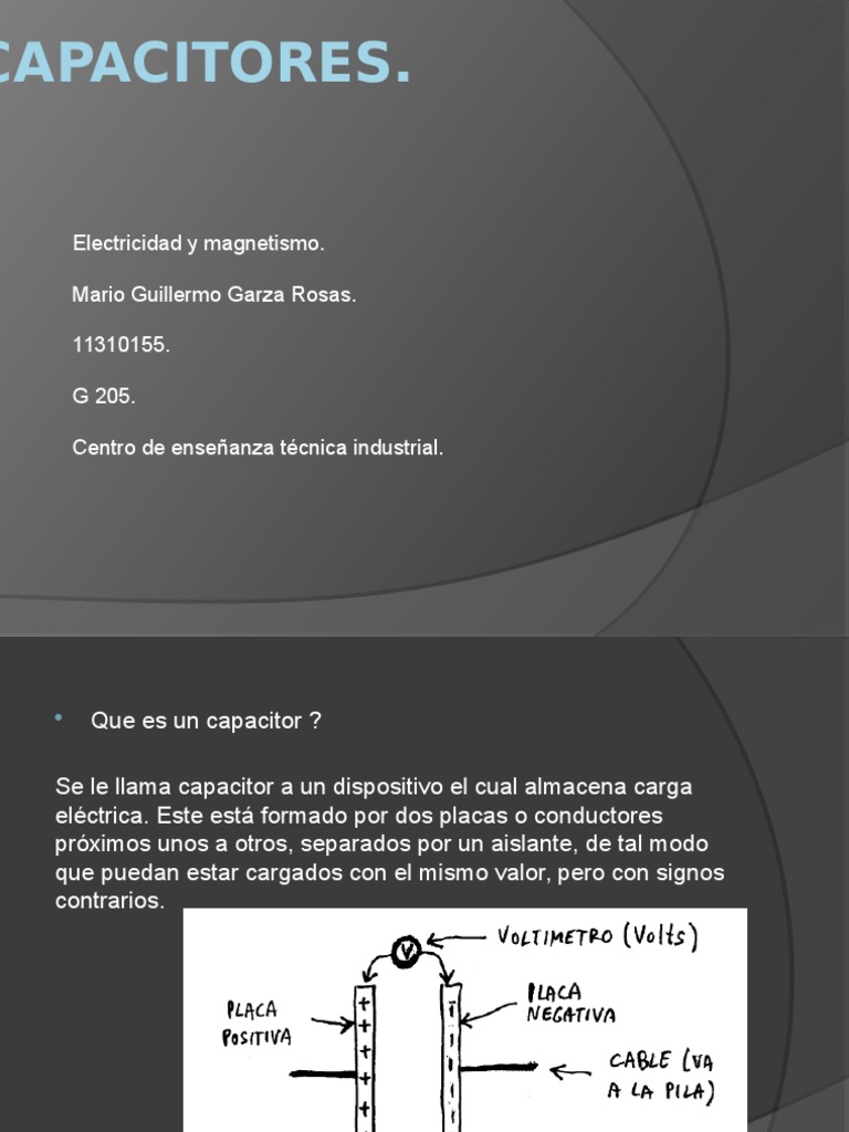 Tipos y Funcionamiento de Capacitores | PDF | Condensador | Capacidad