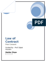 Law of Contract: Free Consent