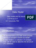 Data Model: Data Model and Its Introduction S B Mirza1314 G C University FSD