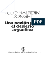 Una Nacion Para El Desierto Argentino - Tulio Halperin Donghi