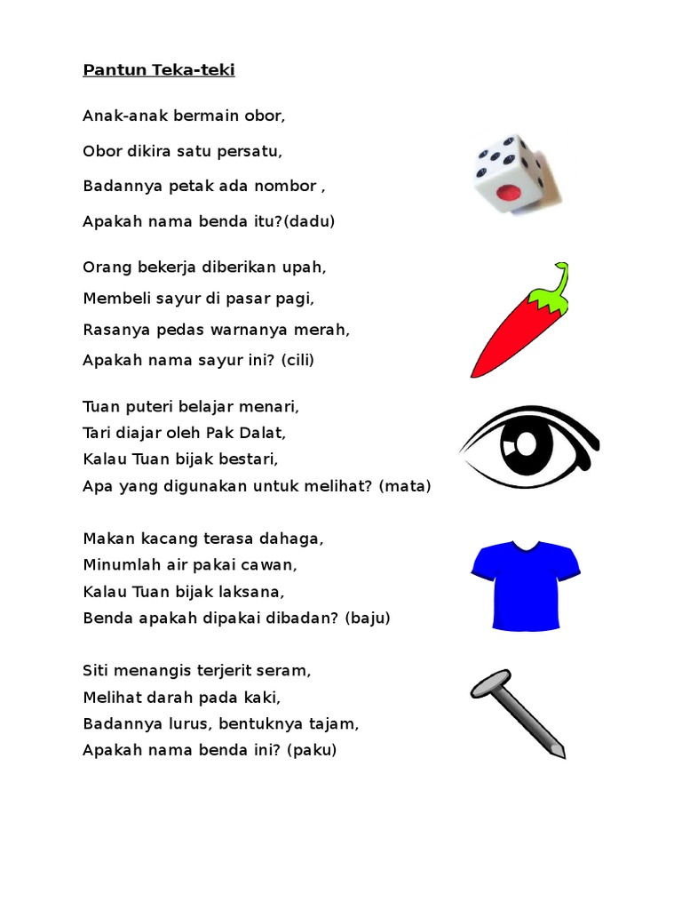 Pantun Teka Teki Pdf