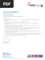 Rest Superannuation Compliance Letter | PDF