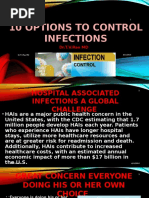 10 options to control Hospital infections by Dr.T.V.Rao MD