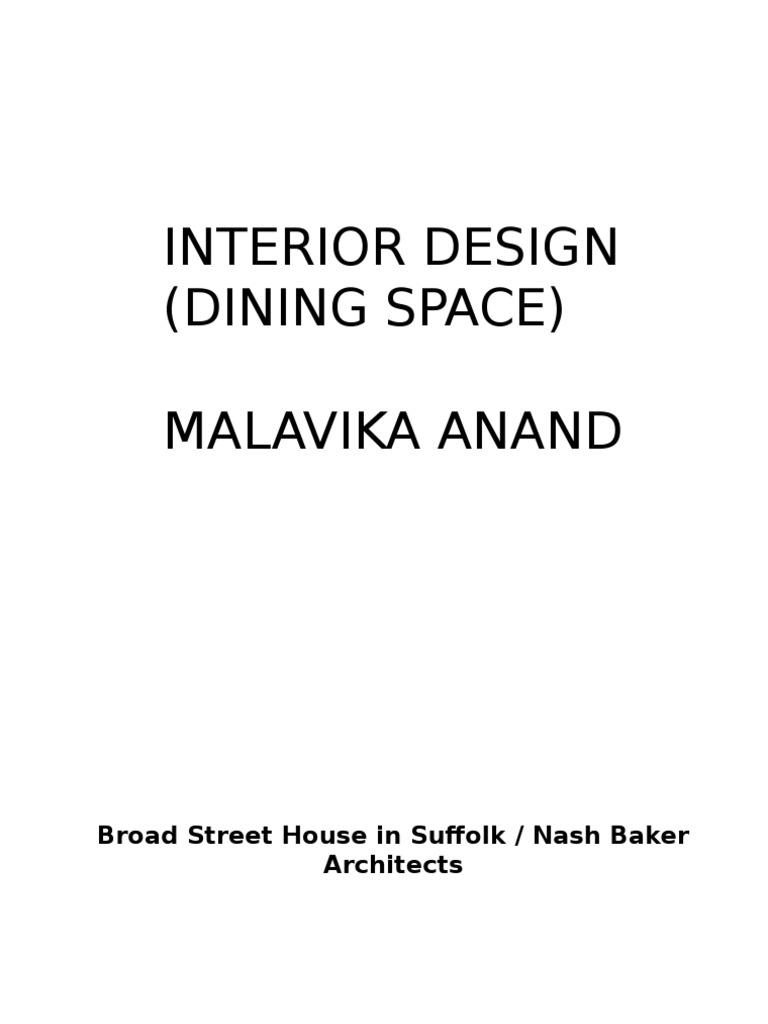 Malavika Anand's Suffolk Home Design | PDF | Social Science | Home & Garden