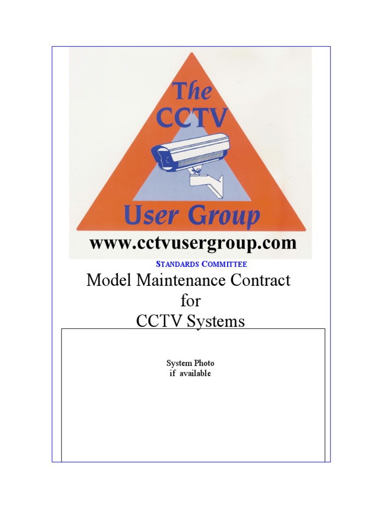 CCTV System Maintenance Contract | PDF